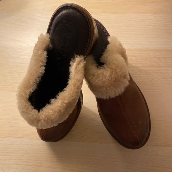 Adorable faux fur Born heeled clogs - Picture 5 of 5